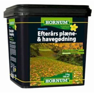 Køb Hornum Efterårs plæne- og havegødning NPK 0-4-21 5 kg spand online billigt tilbud rabat have