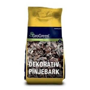 Køb GroGreenÂ® pinjebark 20-40 mm 50 liter sæk online billigt tilbud rabat have