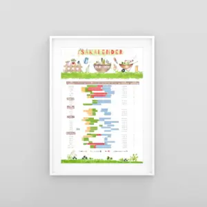 Køb Såkalender plakat - økohaven (A3) online billigt tilbud rabat have